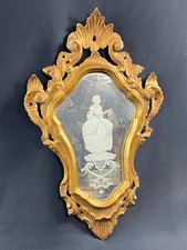 Venetian Mirror with Elegant Carved Gilded Wood Frame 19th Century