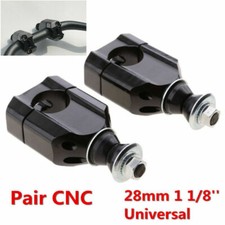 1 Pair 28mm 1 1/8'' Universal Motorcycle Handle Bar Mounts Clamp Riser Aluminium
