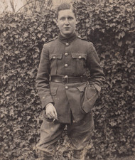 WW1 RPPC Photo British Army Soldier Uniform Puttees Great War Military c1915