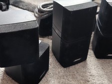 5 Bose Lifestyle Acoustimass Dual Cube Speakers, Black (See Photos, Description)