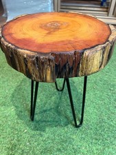 Wooden Coffee Table Round Tree