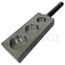 Steel Ingot 3 in 1 Mould Silver Gold Bar Foundry Melting Casting Metal Tool