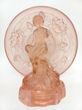 Art Deco Pink Glass Seerosen