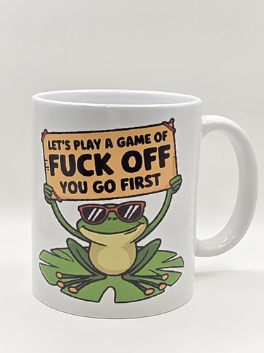 Funny frog mug rude office - mug,
