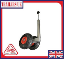 Pneumatic Jockey Wheel 48mm Twin Double Flotation Tyre Boat Trailer 200kg NWL