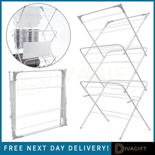 3-TIER CLOTHES DRYER AIRER FOLDABLE LAUNDRY RACK WASHING LINE DRYING HORSE 1.4M