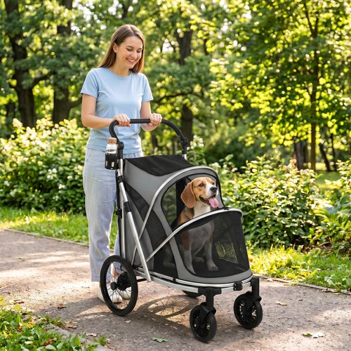 Pawhut dog stroller folding - dog, stroller,