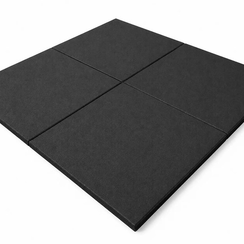 Rubber gym floor mat - rubber, tiles