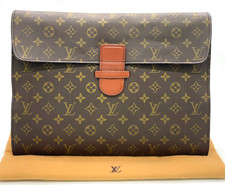 AUTH Louis Vuitton Monogram Ministre Document Case M53445 ClutchBag W/D NS100673