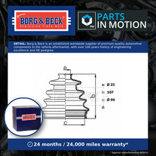 CV Joint Boot fits FIAT SCUDO 220 Front Outer 1.9D 2.0D 96 to 16 C.V. Driveshaft