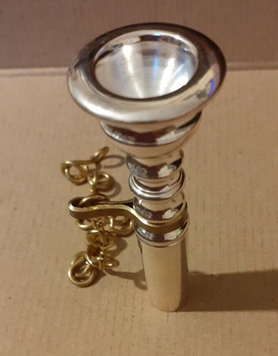 Silver plated bugle mouthpiece - plated,
