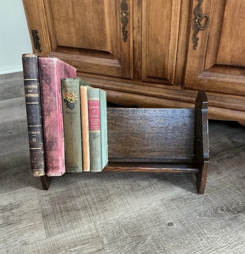 Antique oak book trough - antique,