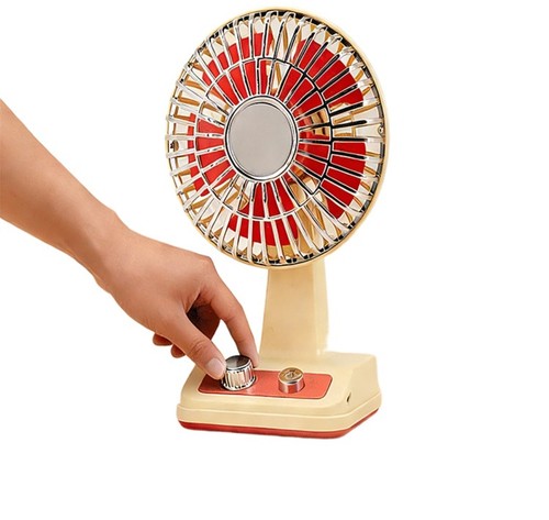 Vintage retro mini desk fan - retro,