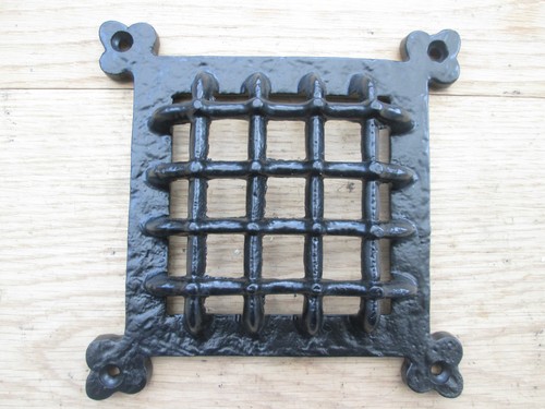 Cast iron medieval door window - iron,