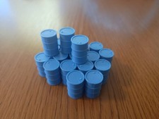 O Gauge Oil Drums 1:43 Scale for Model Railway pack of 20 - blue