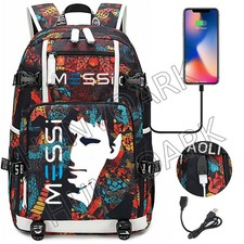 Messi-Backpack Laptop Multifunctional Computer Bag Students Teen Schoolbags