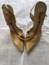 Cesare Paciotti Women's Shoes Size Cream Tan Heels Classy EU 38.5 UK 6