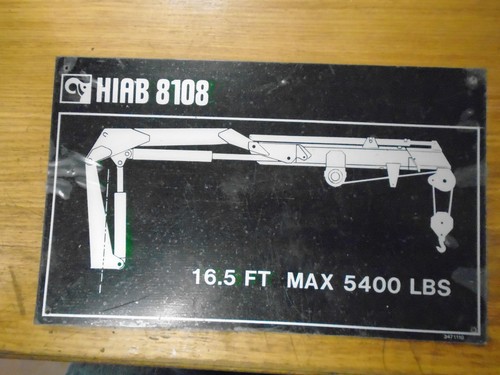 Nos hiab 8108 crane - hiab, data