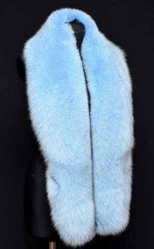 Saga furs sky blue fox - furs, real