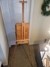 Mabef M22 Art Easel with Tray Made In Italy Oil Paintings Wood Folding Art Tool