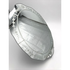 Vintage Mid Century Frameless Etched Bathroom Vanity Wall Mirror