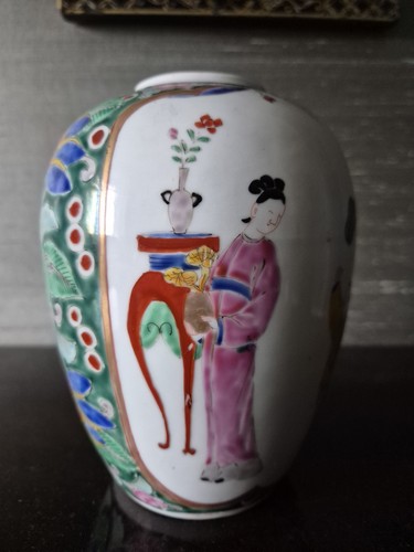 Antique japanese aoki vase - japanese,