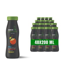 Coconut Water - Cocohydrate 100% Tender Coconut Water, 200ml x 48 Bottles Pack