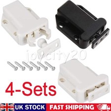 4PC Push To Open Door Catch Kitchen Cabinet Touch Latch Release' Drawer Cupboard