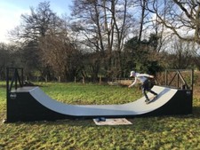 Painted 2ft High Half Pipe Mini Ramp - Roll-in.co - Pre-Built - FREE UK Delivery