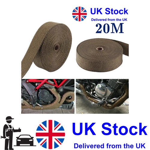 20m titanium exhaust - titanium, wrap