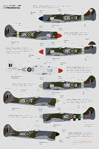 Xtradecal hawker tempest - 1/72,