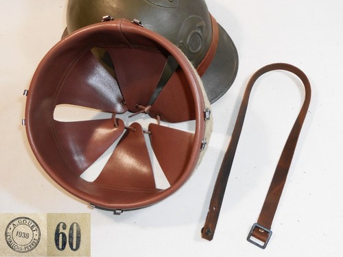 Leather brown liner helmet