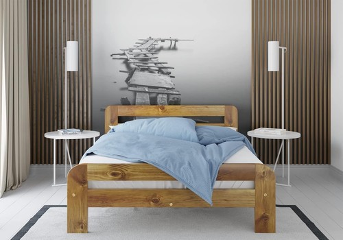 Solid wood bed frame f2 - frame,,