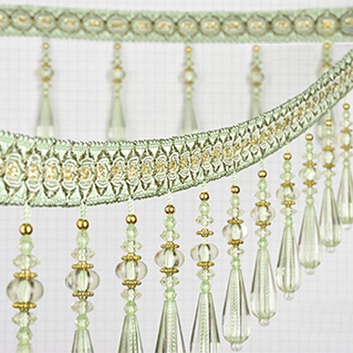 Crystal beaded fringe - beaded,