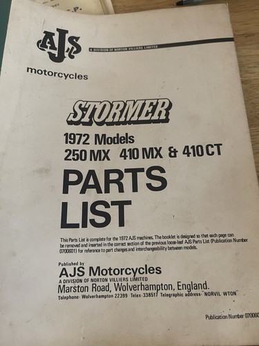 Ajs motorcycles stormer 1972 - ajs,