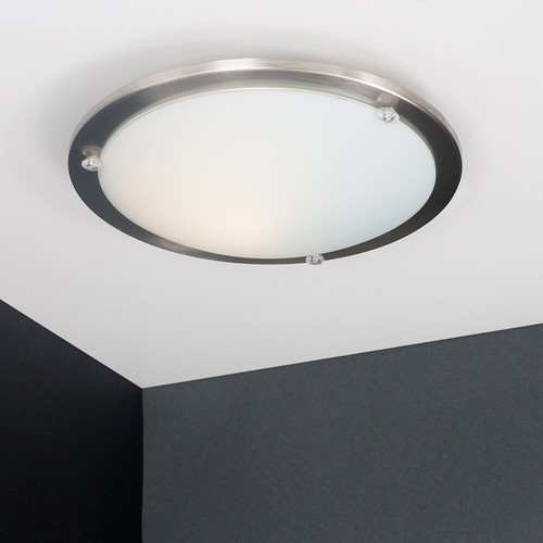 Modern brushed chrome flush - modern,