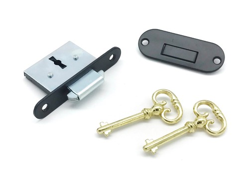 Roll top desk lock - top, antique