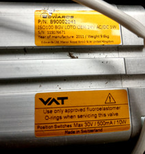 EDWARDS / VAT B90002041 VACUUM PNEUMATIC GATE VALVE (BR4A.1)