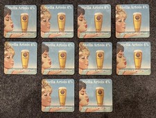 10 x Stella Artois Beer Mats -  Home Bar / Pub Experience