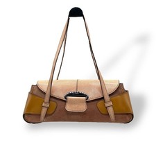 TOD'S logo engraved Suede shoulder bag in leather Brown Pink Beige Women's Bag