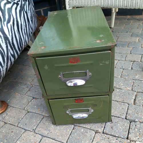 Vintage green metal index - green,