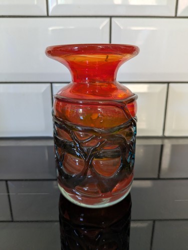 Mdina art glass orange - art,
