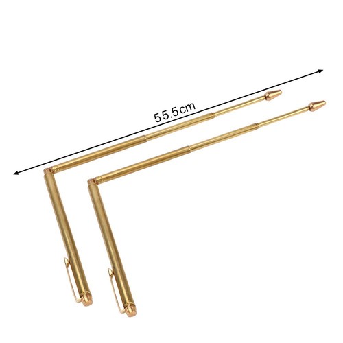 Gold brass dowsing - brass, rods