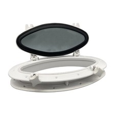 410mm x 220mm Marine Boat Oval White Porthole Window Hatch narrowboat yacht