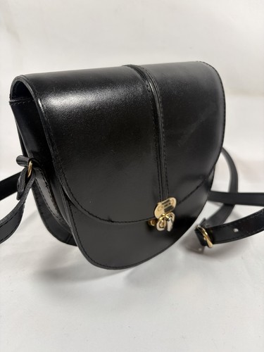 Vintage black faux - black, leather