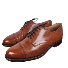 Joseph Cheaney Shoes Brown Leather Oxford Brogue UK 8 US 9 EU 42 Raphael Lace Up