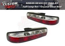 NISSAN SILVIA S13 1988-93 Tail Lamp LH RH Set Crystal Clear Red Lens Type JDM