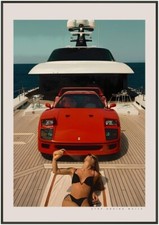 Ferrari F40 Vintage Poster