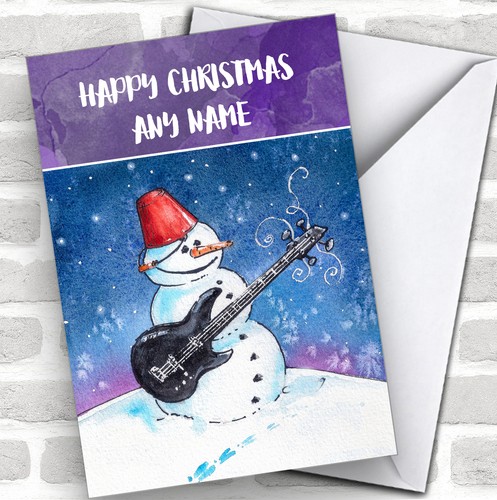 Snowman playing electric - snowman,