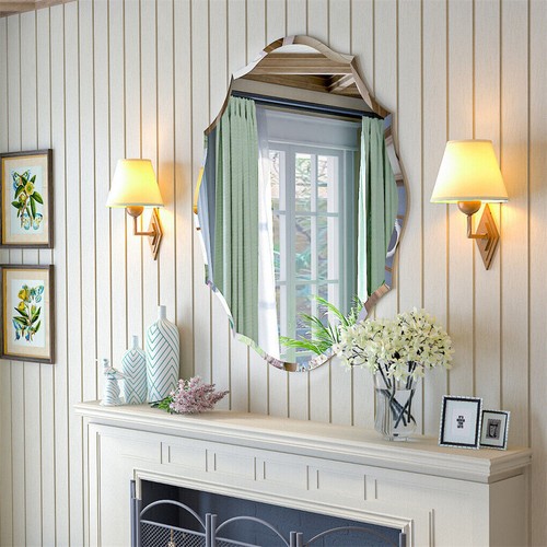 Beveled oval edge silver - beveled,